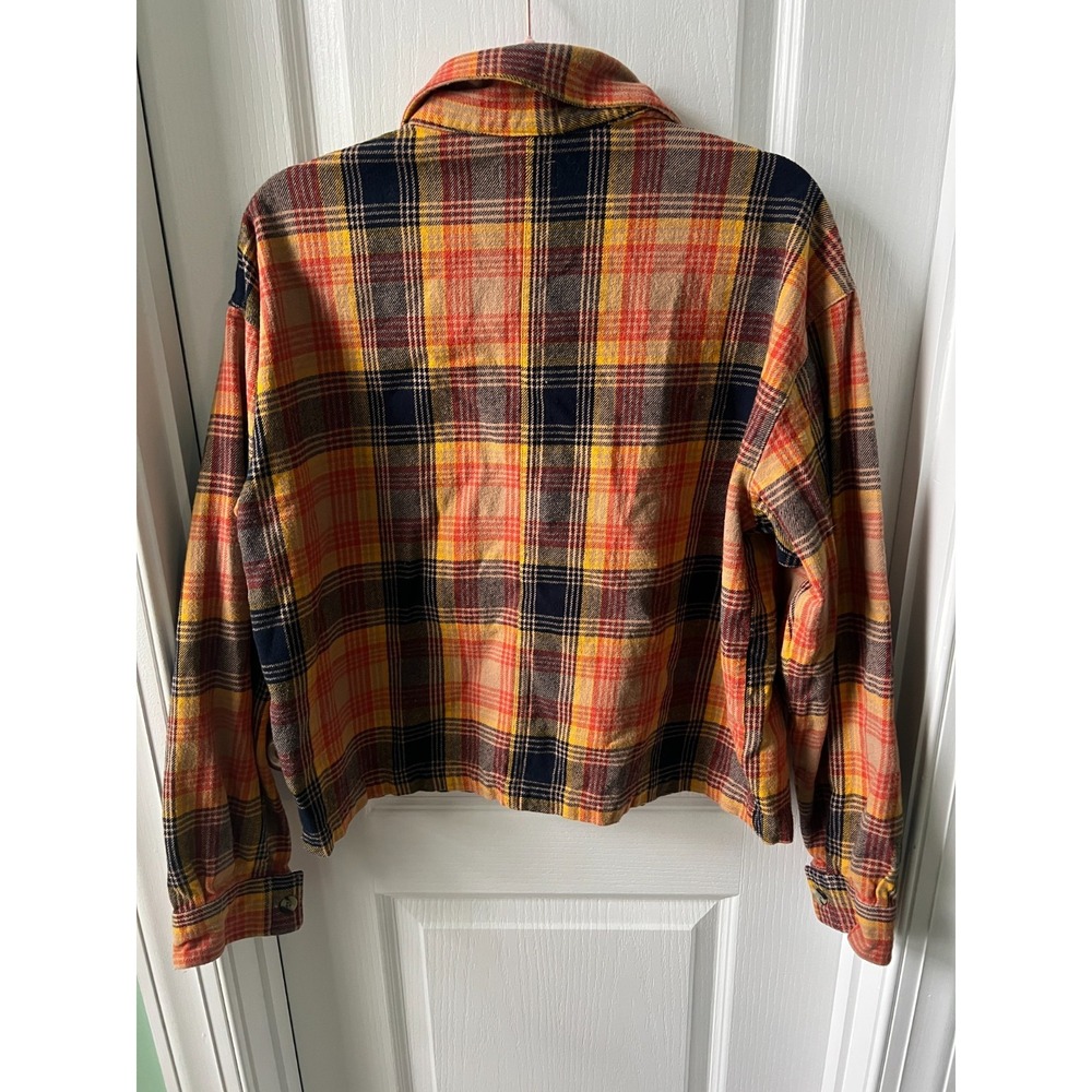 Brixton Womens Flannel Shirt Multicolor Plaid Organic Cotton Shacket Size M - Picture 2 of 4